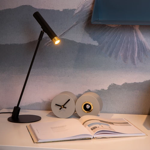 Lucide ALEC - Desk lamp- LED 3 StepDim - G9 - 1x3W 2700K - Interchangeable rings included - Black - atmosphere 1
